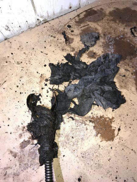clogged sewage